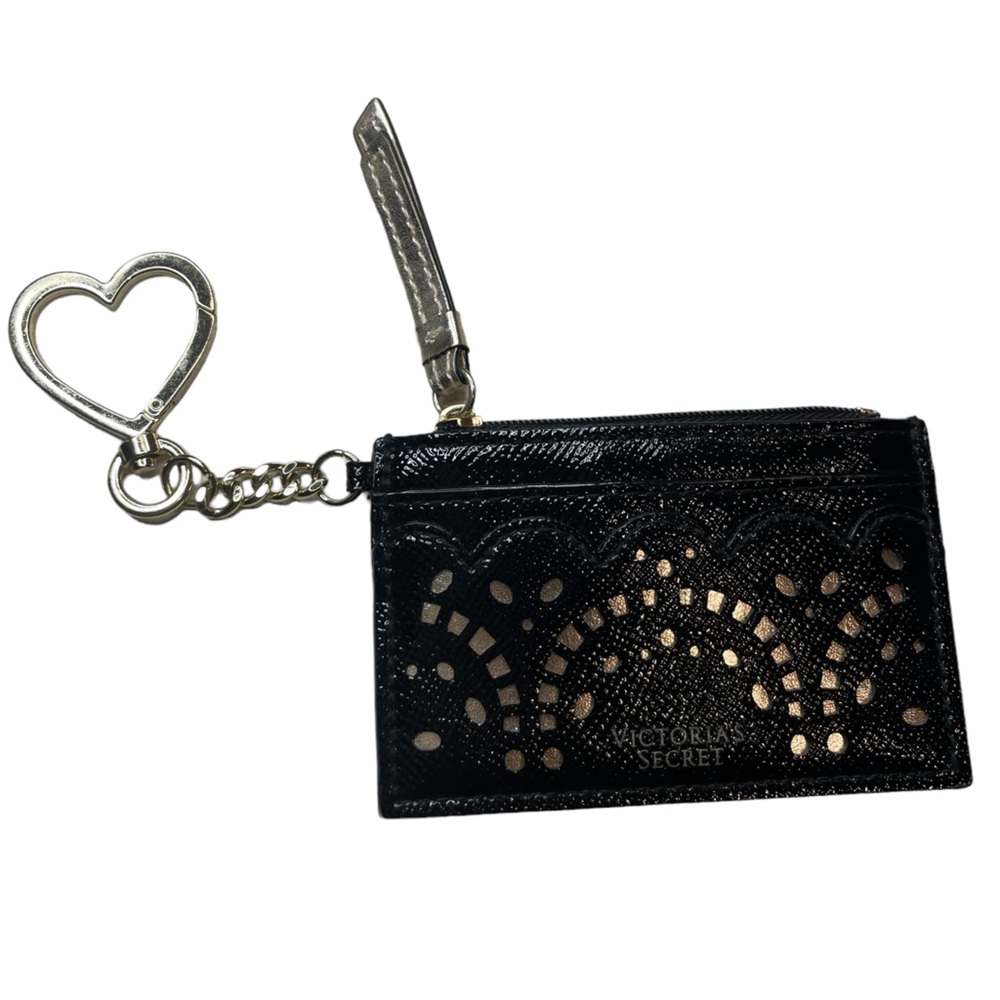 Victorias Secret Black Keychain Zipper Wallet